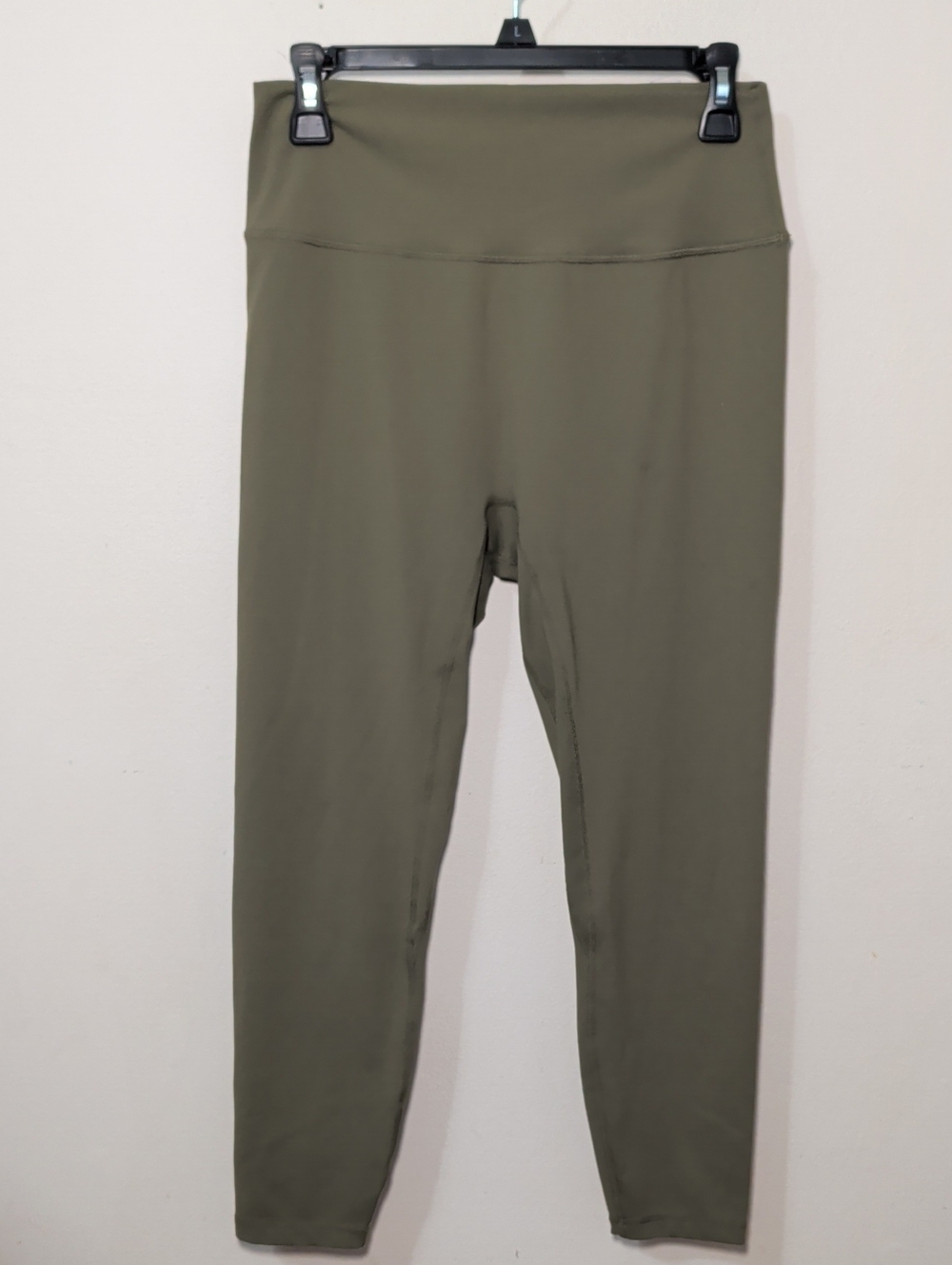 Zyia Olive Green Streamline Leggings Hi-Rise 7/8 Gym Workout Yoga Womens Size 12